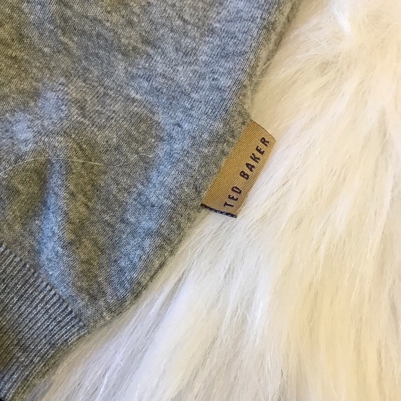 Ted Baker polo shirt grey cotton stretchy tee button up collar top - Picture 13 of 15